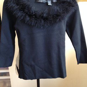 Dana Buchman sweater black petite size Petite